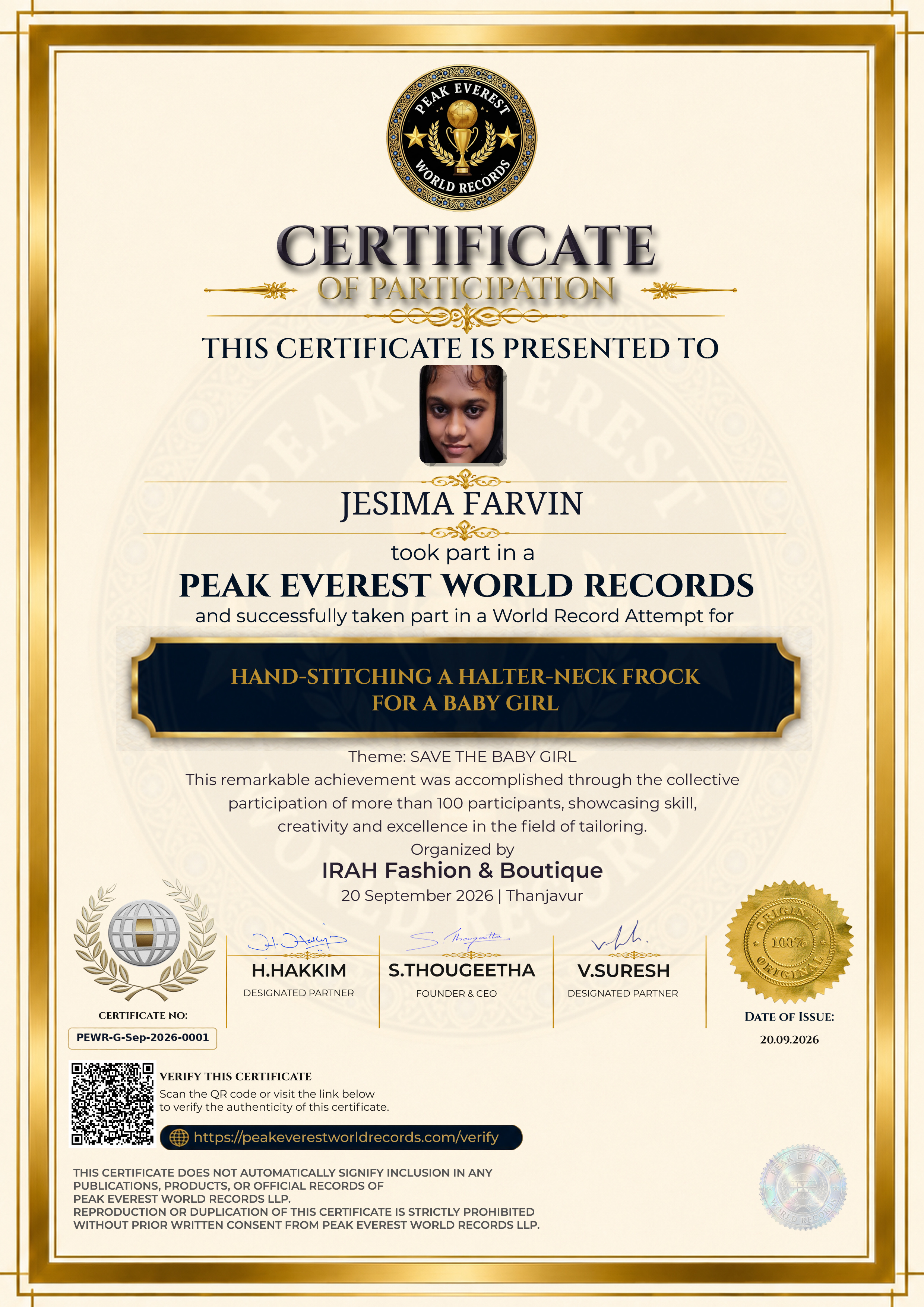 Certificate