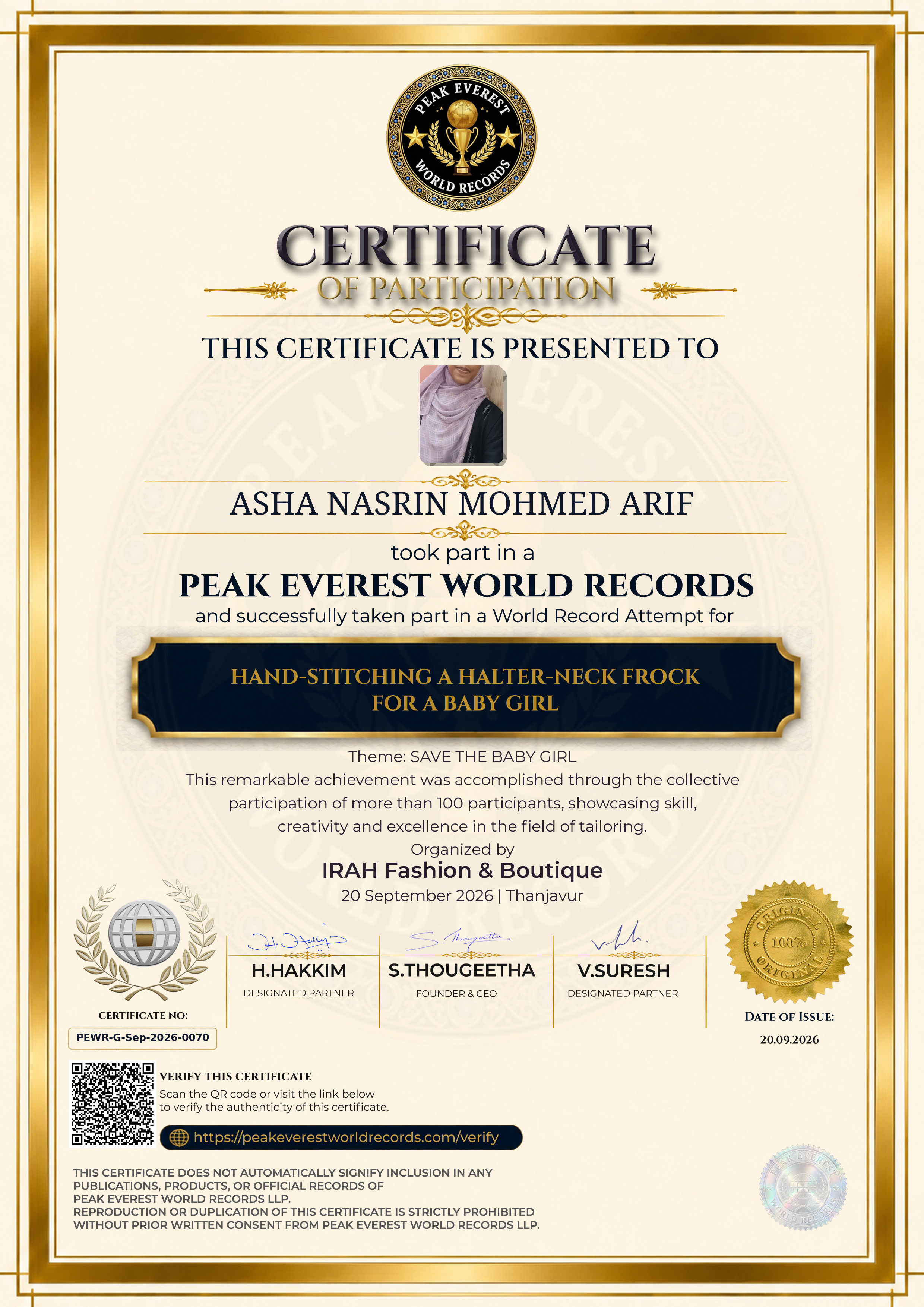 Certificate